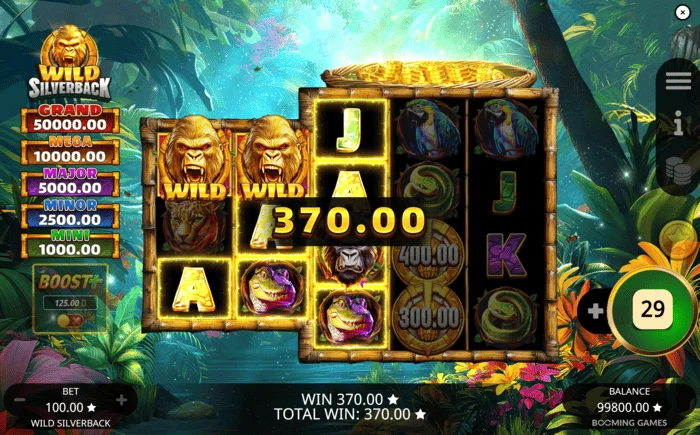 Wild Silverback - kemenangan dasar melalui Wild Wild Coin Connect